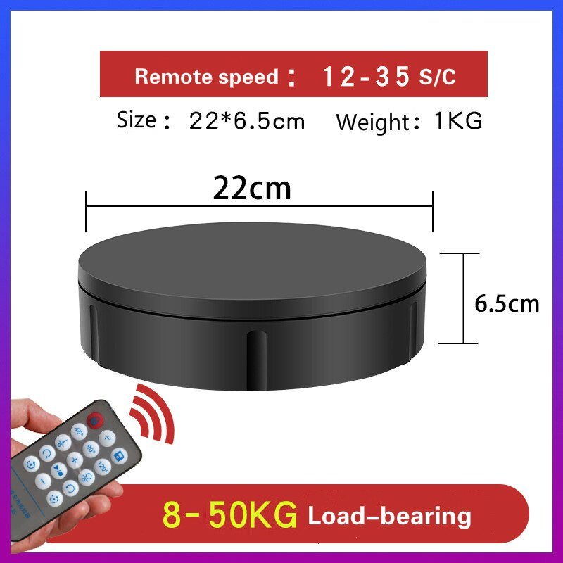 360° Booth Rotating Machine Turntable Display Backdrop Stand Photography Accessories Shooting Quiet Remote Photo Studio Camera - Ashoof