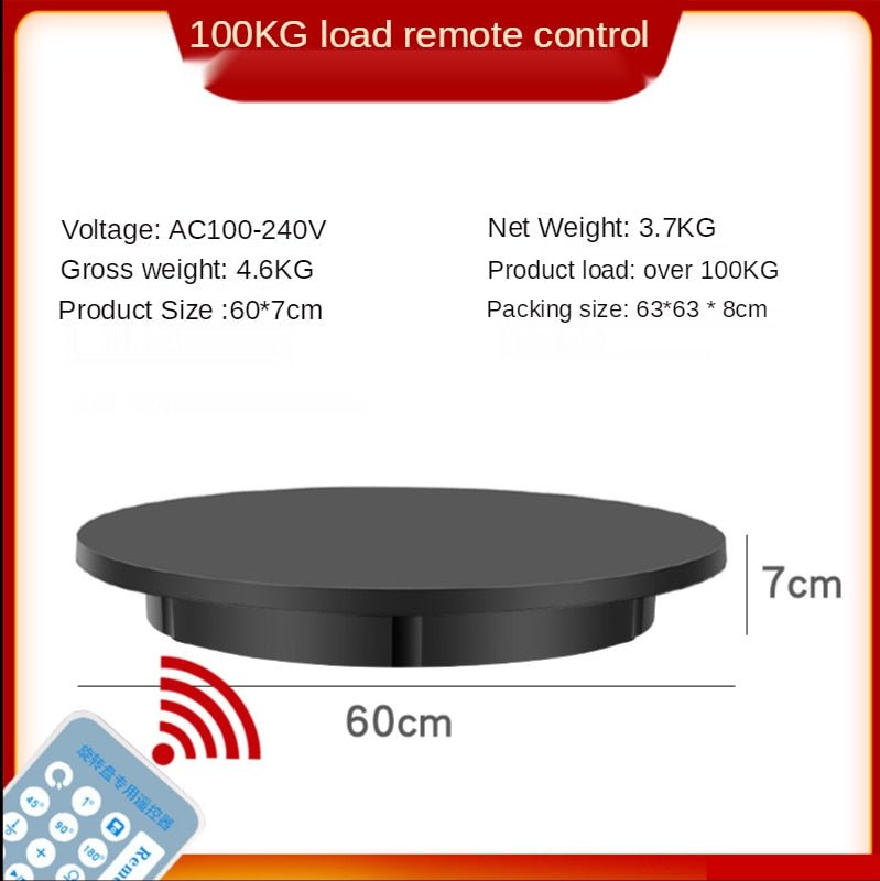 360° Booth Rotating Machine Turntable Display Backdrop Stand Photography Accessories Shooting Quiet Remote Photo Studio Camera - Ashoof